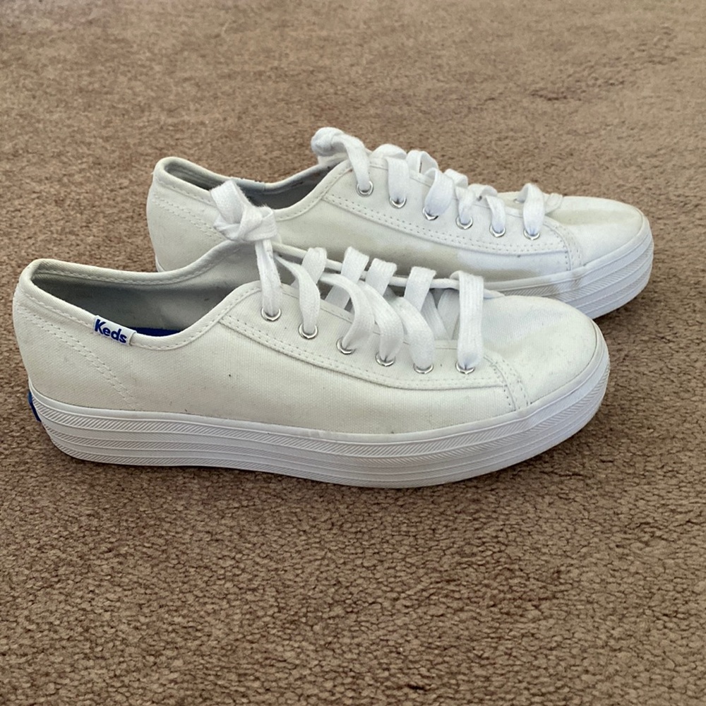 White Platform Keds